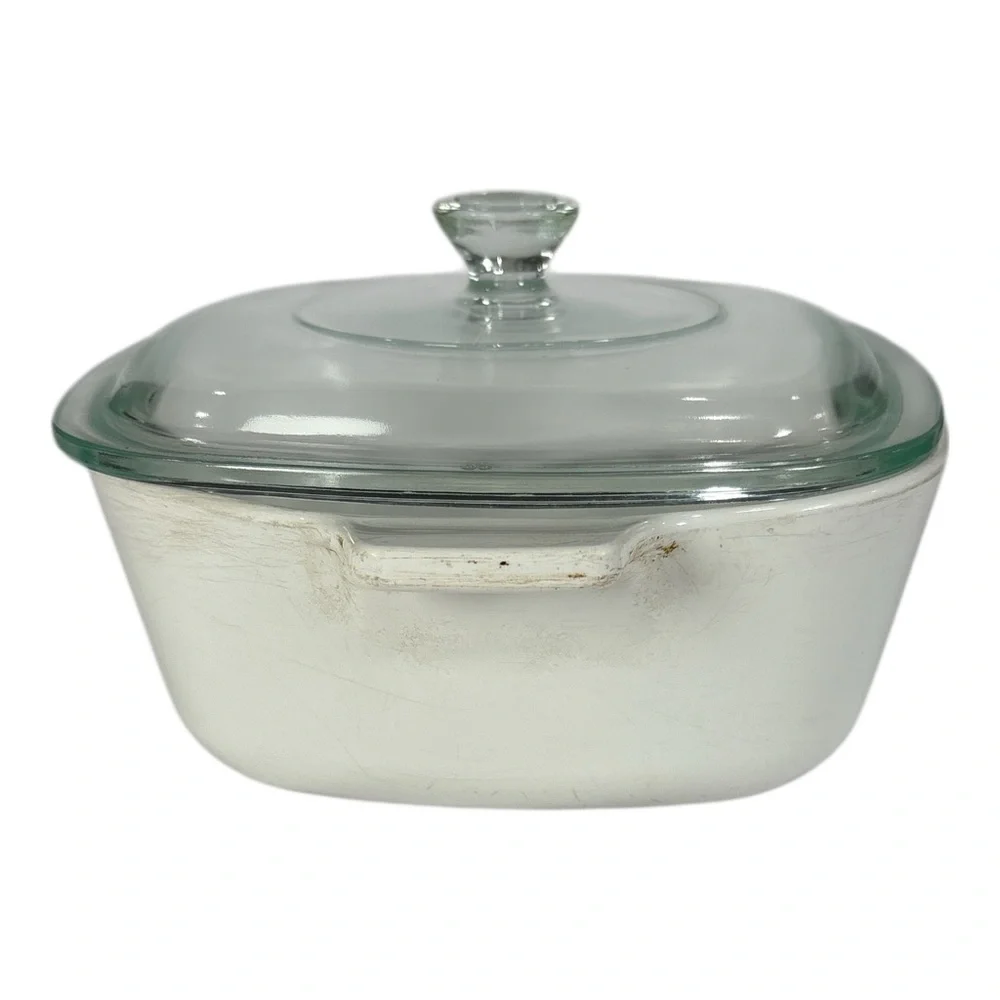 Vintage Corning Ware Blue Cornflower P-1 1/2-B 1.5 QT Square Casserole w/ Lid